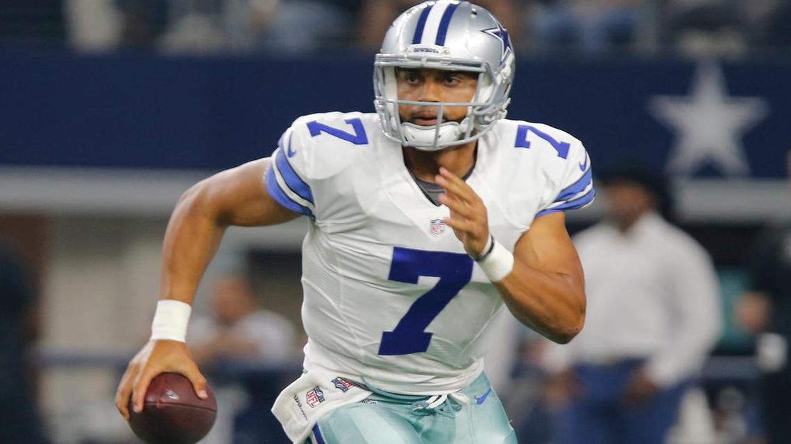 After spending most of last season on the Cowboys’ practice squad, second-year quarterback Jameill Showers is angling for a promotion.