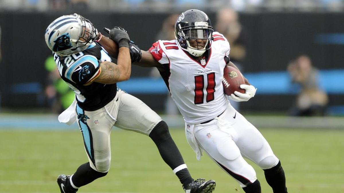 Atlanta’s Julio Jones is one of the toughest receivers in the NFL to cover and tackle.