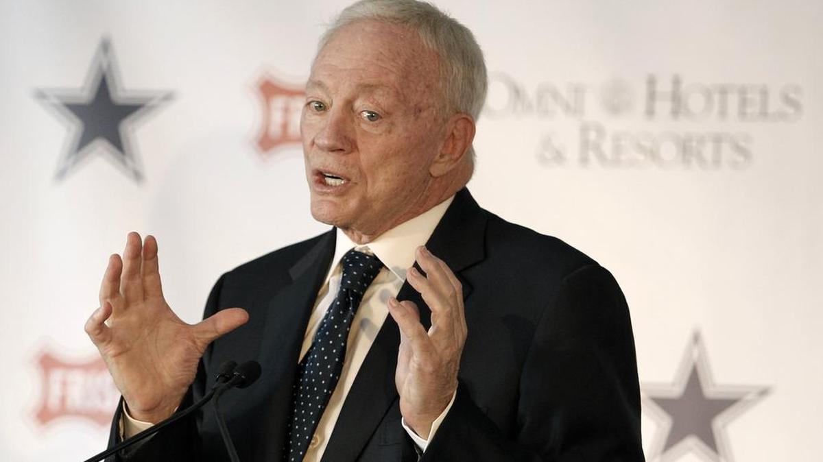 Dallas Cowboys owner Jerry Jones isn’t touting Greg Hardy now as he was during the regular season.