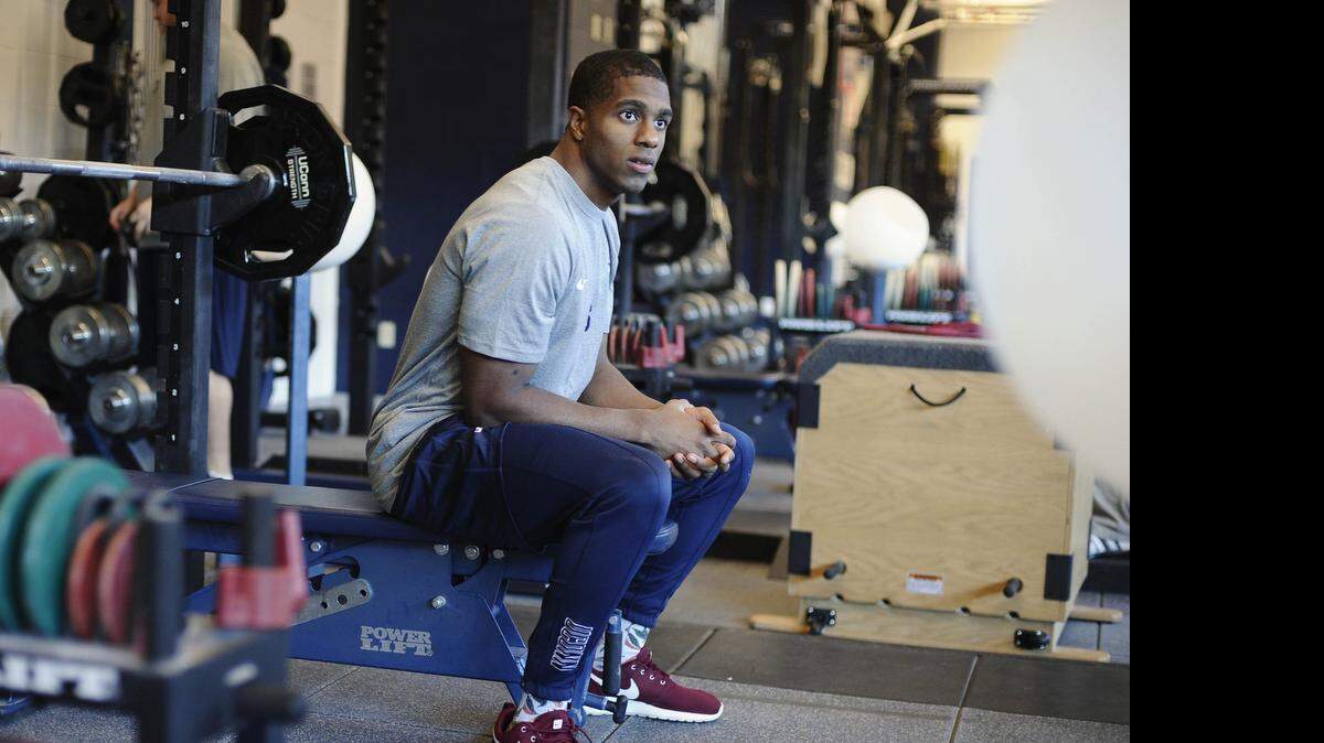 
Connecticut's Byron Jones, shown at the school’s Pro Day last month, was one of six cornerback prospects among the Cowboys’ national visitors.
