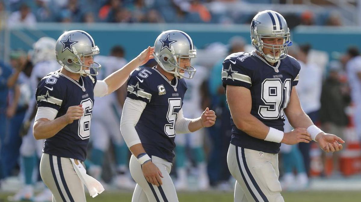 Cowboys kicker Dan Bailey (6) credits holder Chris Jones (6) and long snapper L.P. LaDouceur (91) for his success.