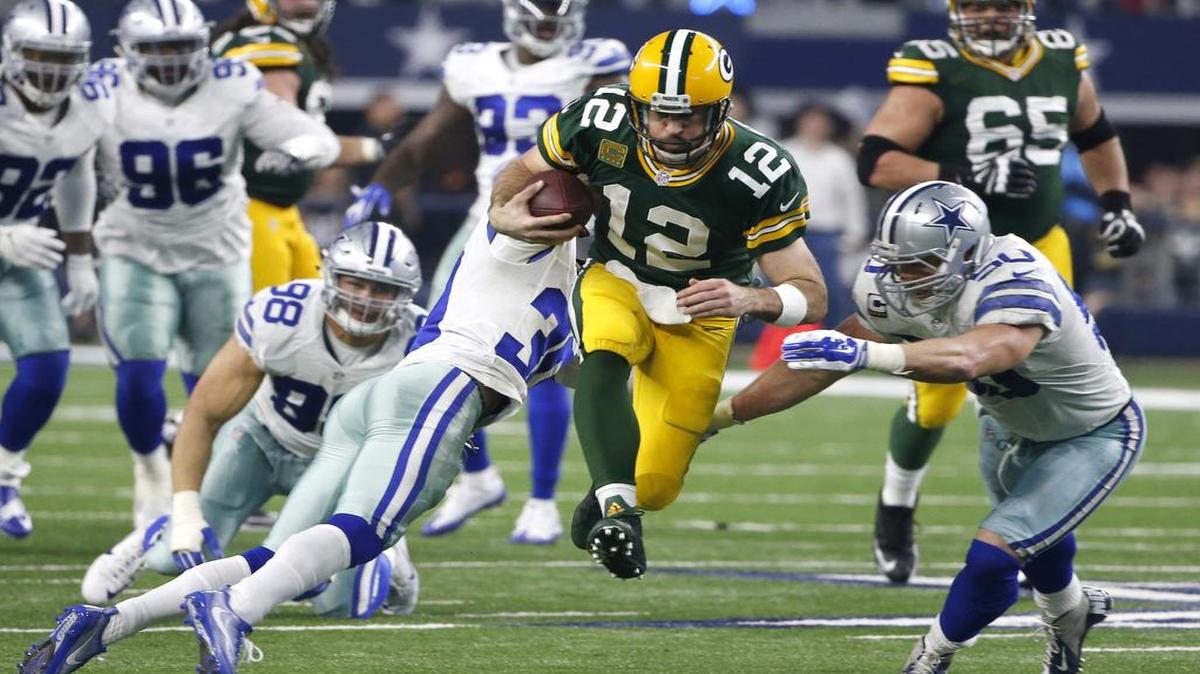 The Dallas Cowboys have had a hard time containing Green Bay quarterback Aaron Rodgers.