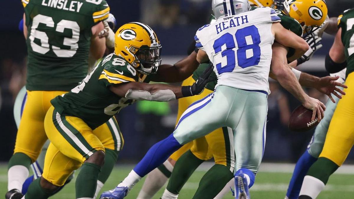 Jeff Heath sacked Aaron Rodgers in the playoff game last season.
