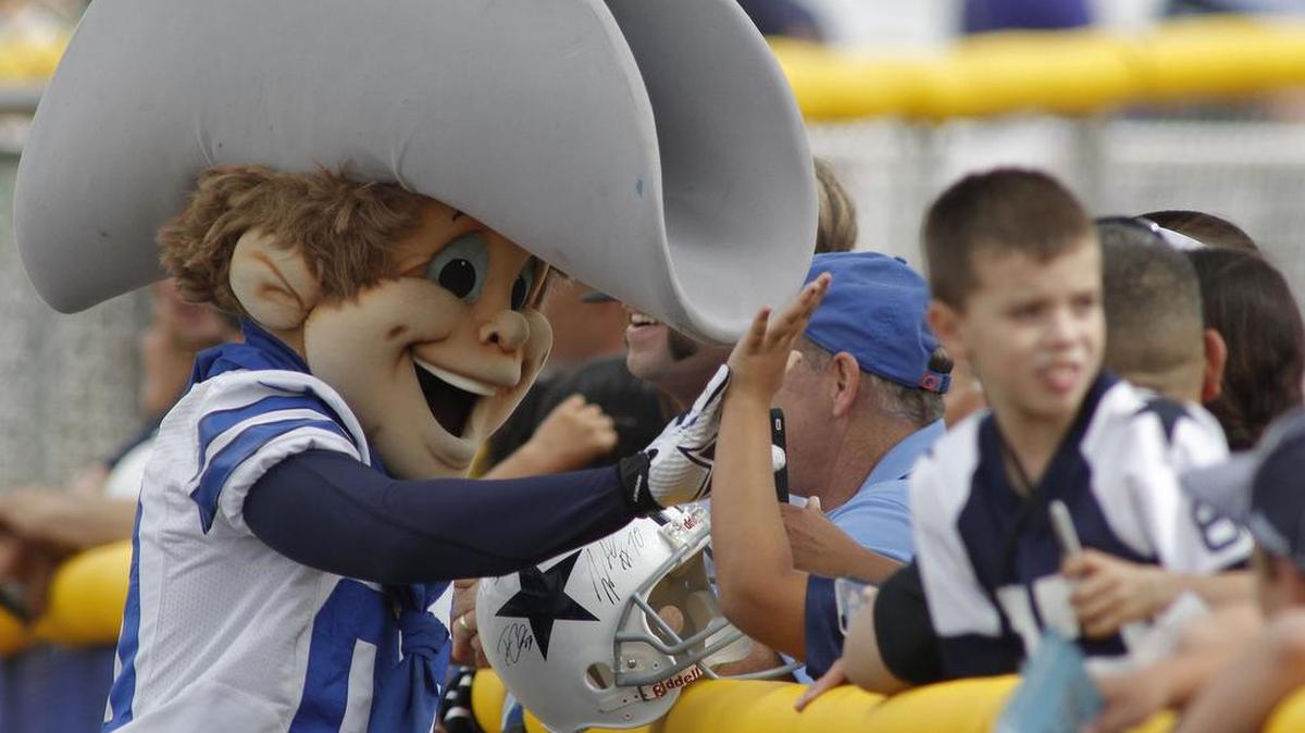 Dallas Cowboys mascot "Rowdy" made a surprise visit to Cleveland superstar LeBron James’ hotel room Monday. James is a longtime Cowboys fan.