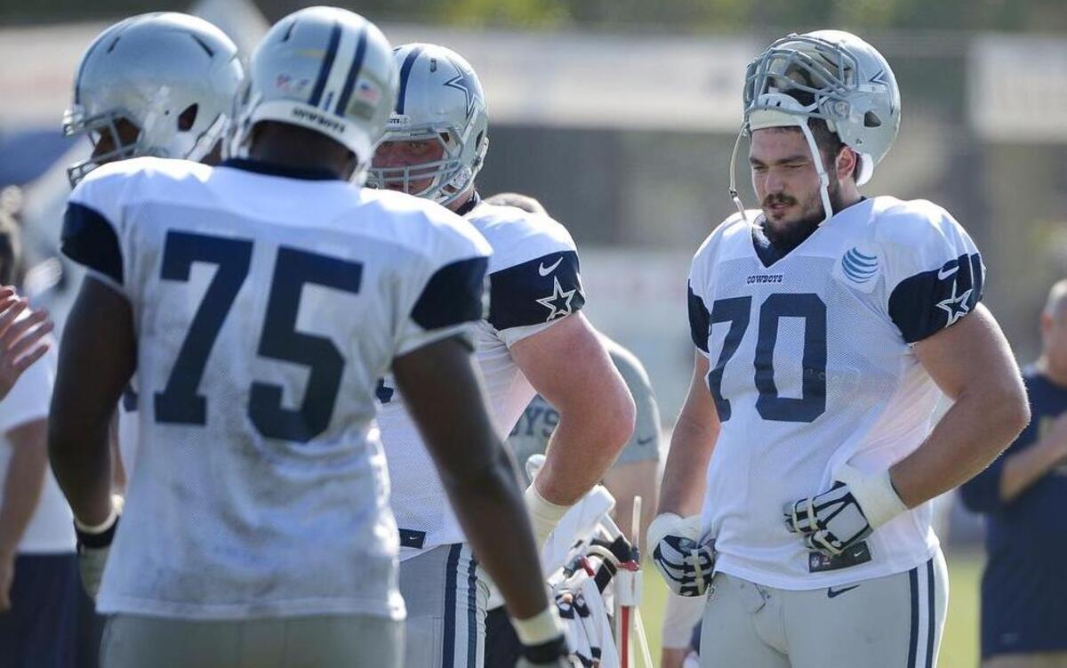 
Dallas Cowboys guard Zack Martin (70) was called for three penalties against the Eagles after having only three last season.
