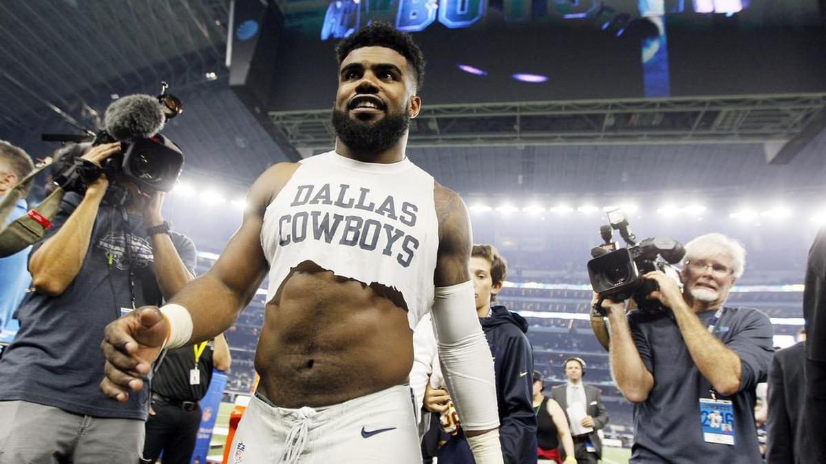 Cowboys running back Ezekiel Elliott played for Tom Herman at Ohio State.