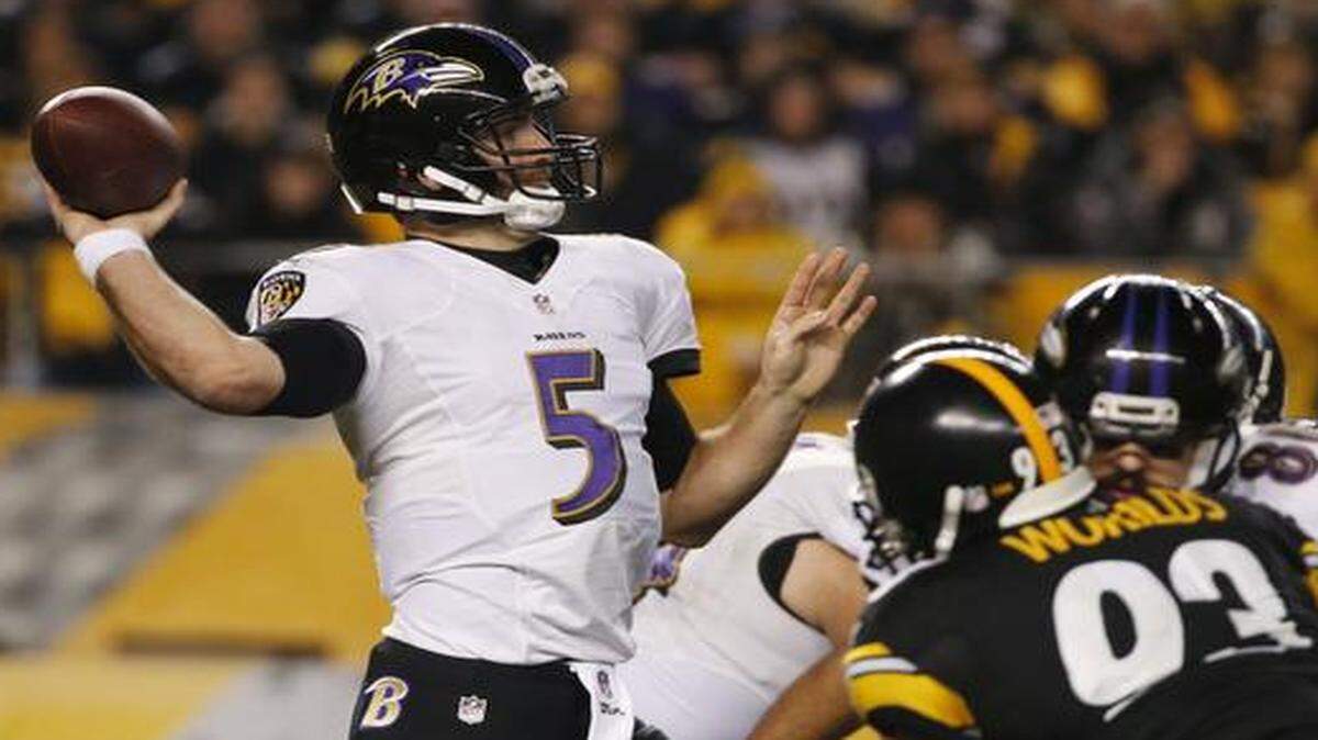 
Ravens quarterback Joe Flacco, who helped Baltimore defeat Pittsburgh in last week’s wild-card playoff, is 7-2 in the postseason since 2010 and has thrown 166 consecutive passes in the playoffs without an interception.


