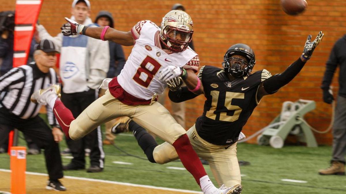Florida State’s Jalen Ramsey (8) would be an immediate help for the Cowboys with the fourth overall pick.