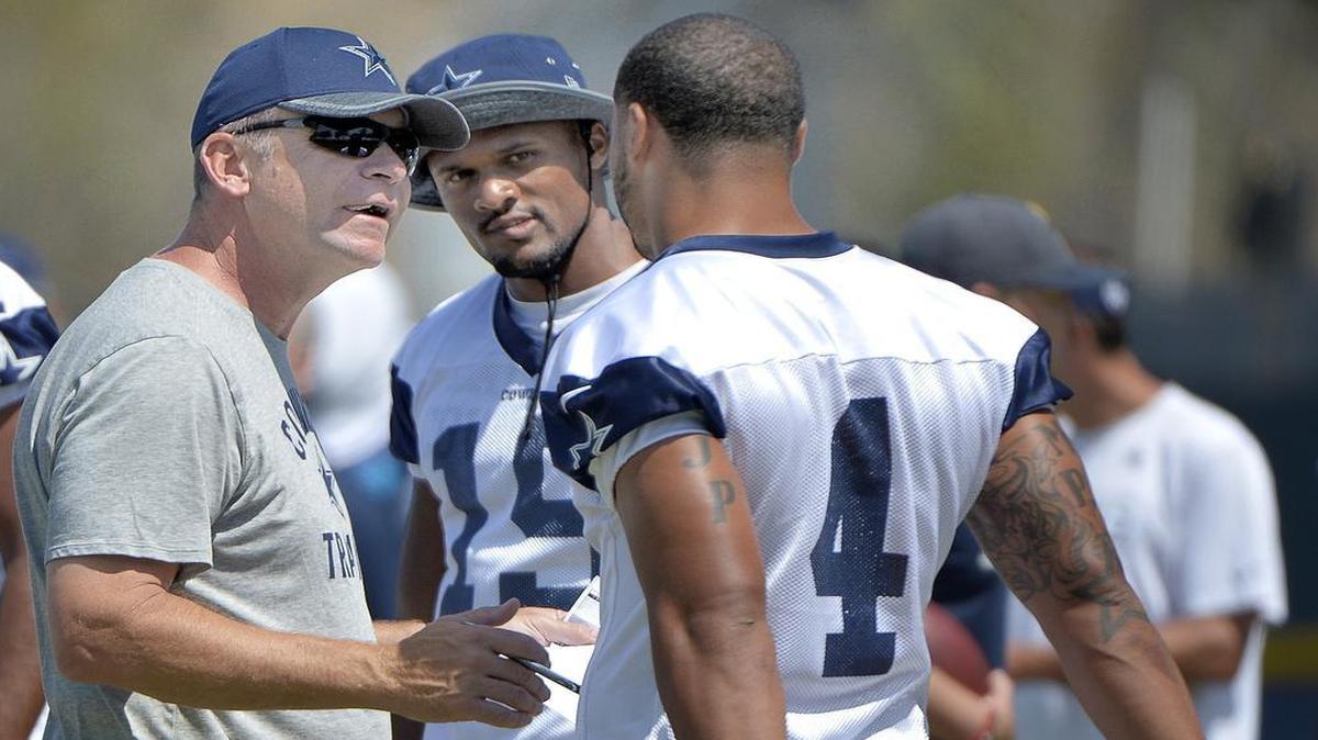 Dallas Cowboys offensive coordinator Scott Linehan likes to talk with his players on the sidelines, but he might experiment working from the booth during preseason games.