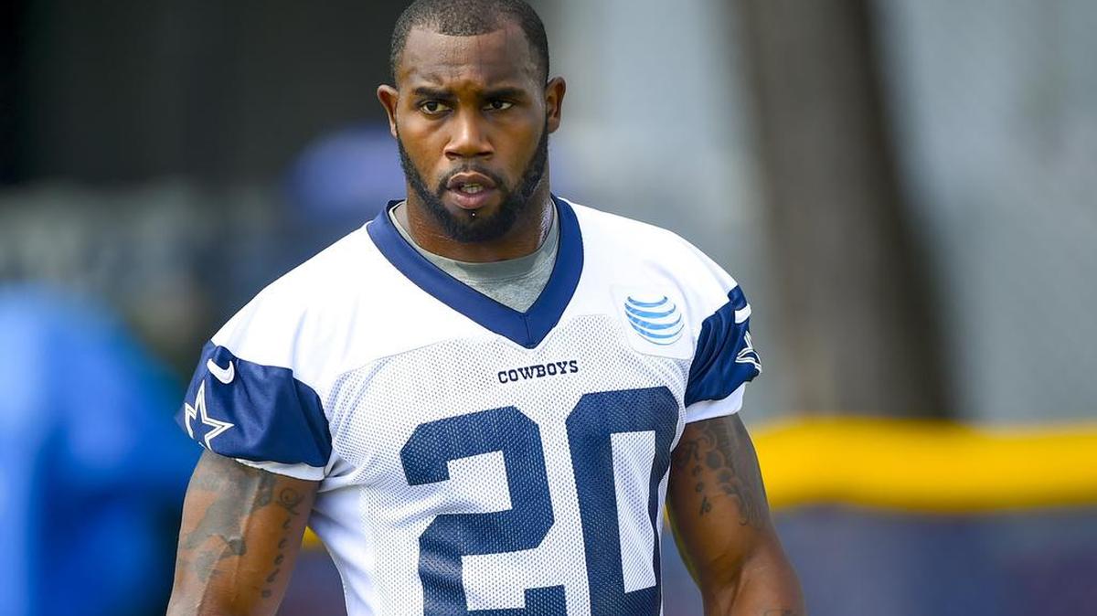 
Dallas Cowboys running back Darren McFadden runs rehab drills during camp while working to get his left hamstring healthy.
