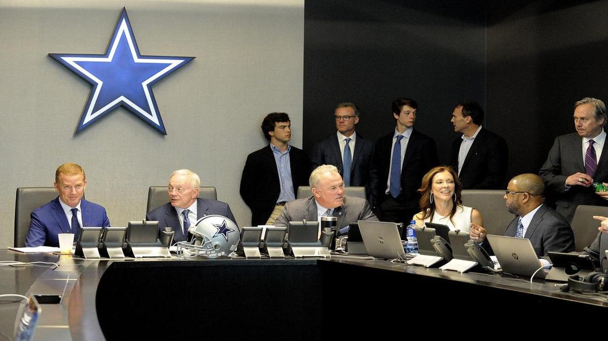 There was a lot of conversation going on in the Dallas Cowboys Draft “War Room” at Ford Center at The Star in Frisco.
