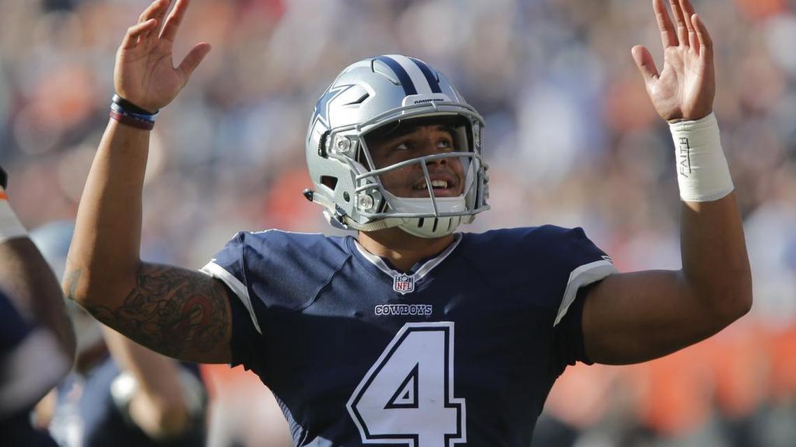 Dallas Cowboys quarterback Dak Prescott threw three touchdowns against the Cleveland Browns.