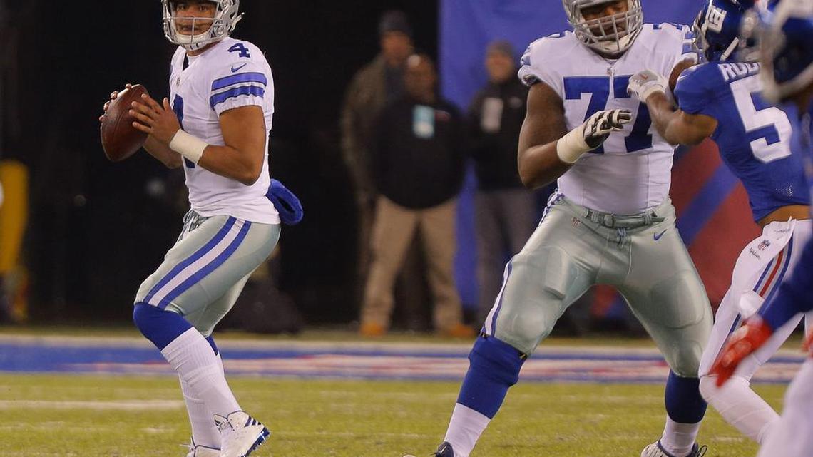 Cowboys quarterback Dak Prescott (4) still has a good chance to win the MVP award despite oddsmakers’ predictions.