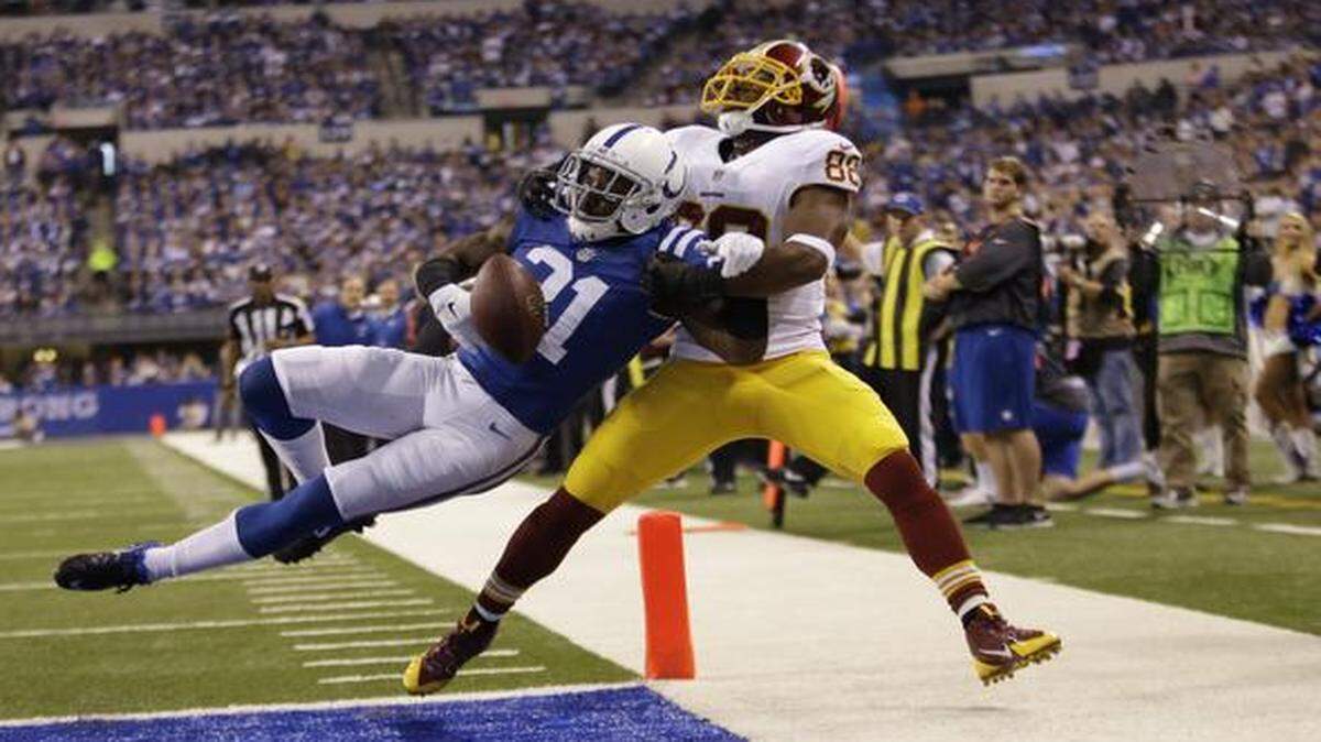 
Colts cornerback Vontae Davis has been in lock-down mode this season, as the Redskins’ Pierre Garcon found out.
