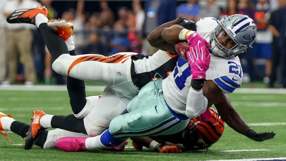 Dallas Cowboys running back Ezekiel Elliott rushed for more than 100 yards for the third time this season. He is the first rookie in franchise history to rush for more than 100 yards in three consecutive games.