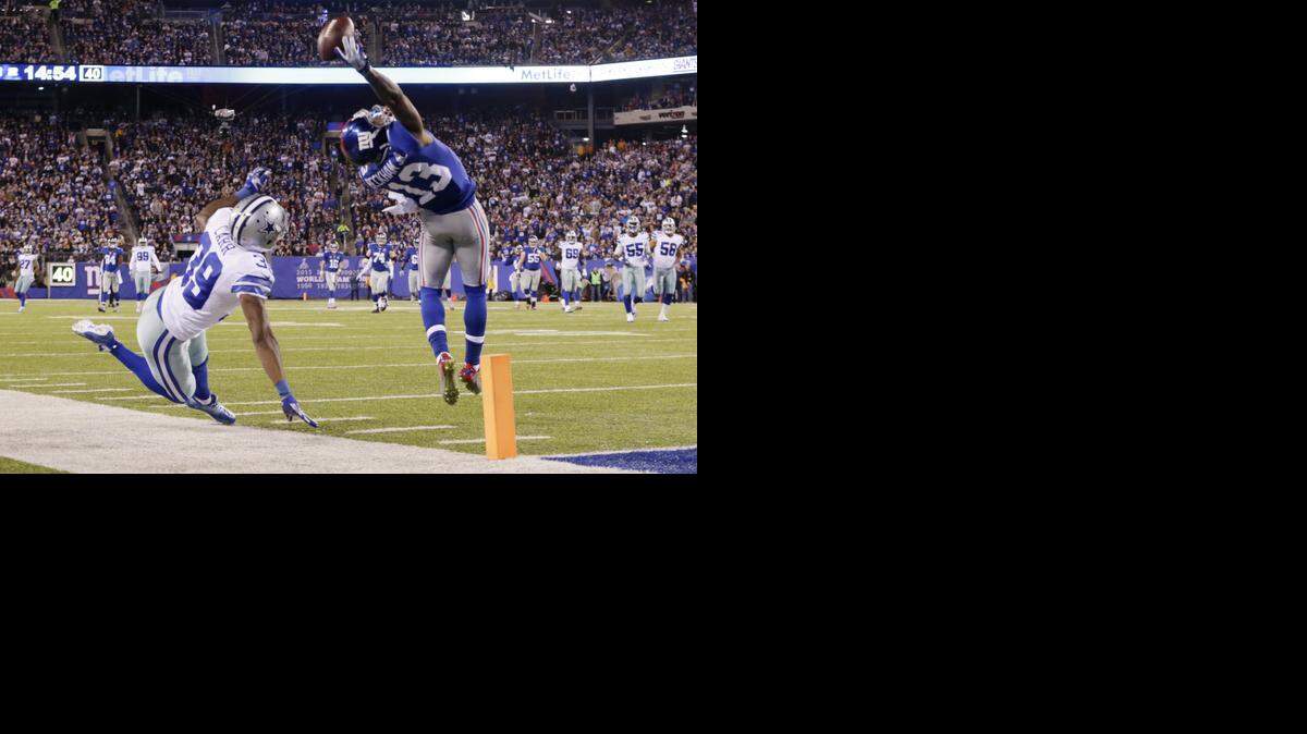
Cowboys cornerback Brandon Carr was in the best, and the worst, position to watch Giants’ rookie Odell Beckham Jr.’s one-handed catch earlier this season.



