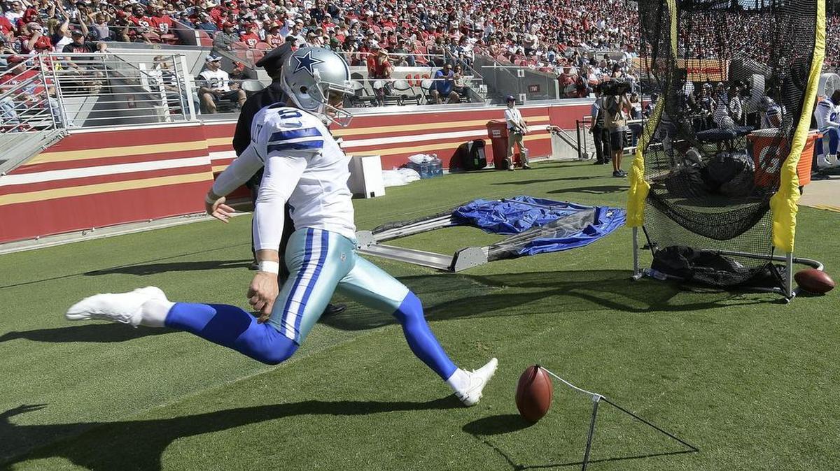Dallas Cowboys kicker Dan Bailey (5), who missed four games last season with a hamstring injury, was surprisingly cut in favor Brett Maher.