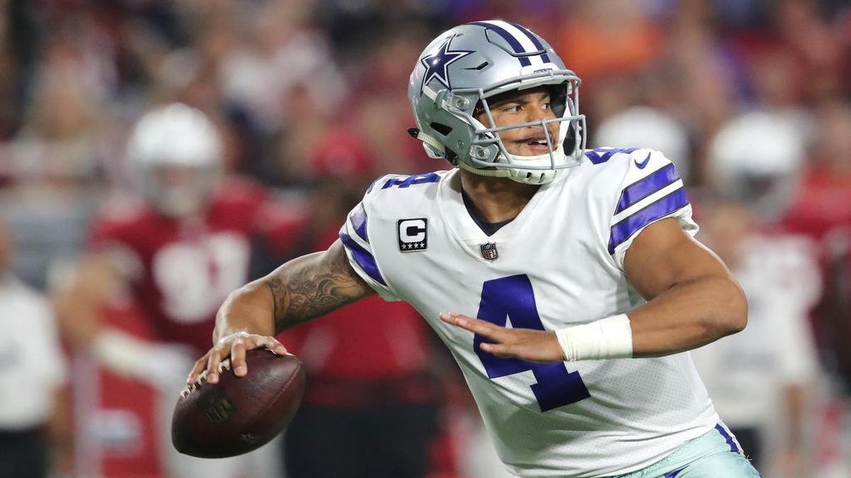 Dallas Cowboys quarterback Dak Prescott completed 13 of 18 passes for 183 yards and two touchdowns in Monday’s 28-17 win over the Arizona Cardinals.