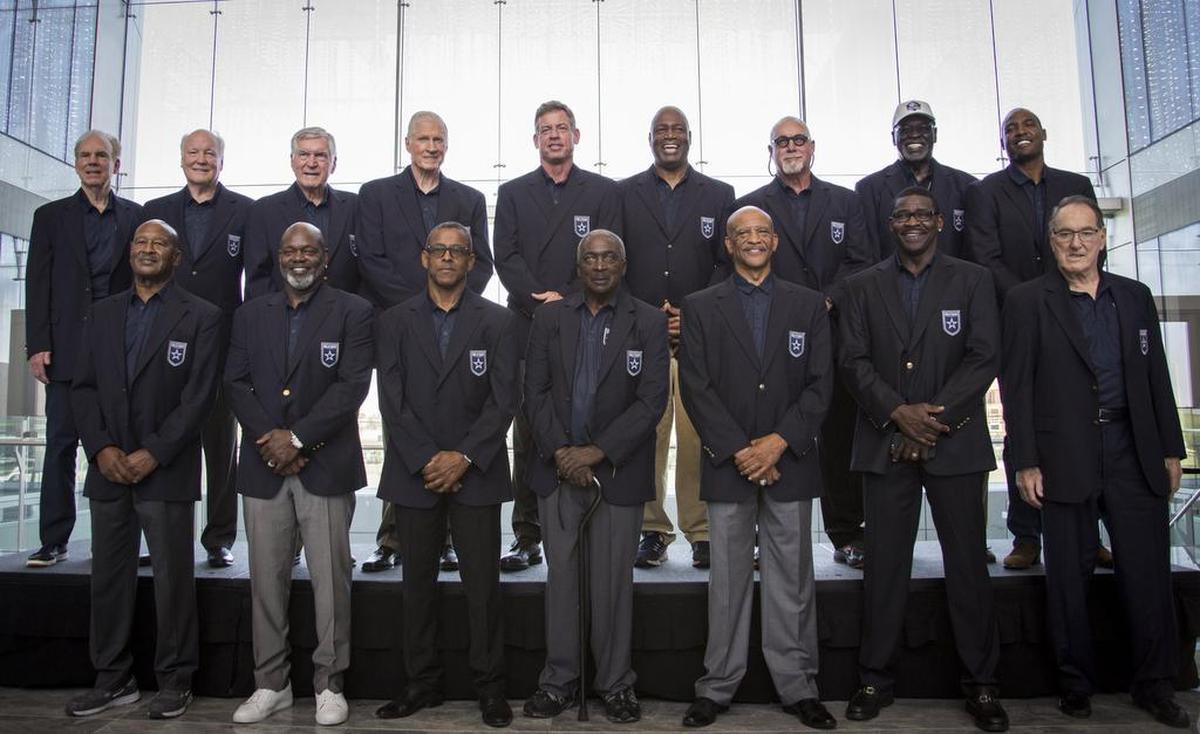 The Dallas Cowboys unveiled their new Dr. Pepper Ring of Honor Walk on Monday at The Star in Frisco. Sixteen of the 21 players attended. Larry Allen was the only living member not in attendance.