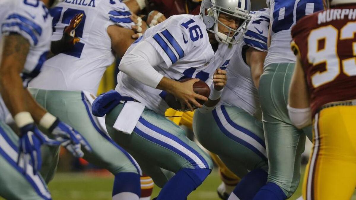 Matt Cassel is only completing 59.2 percent of his passes. He’s been sacked 13 times.