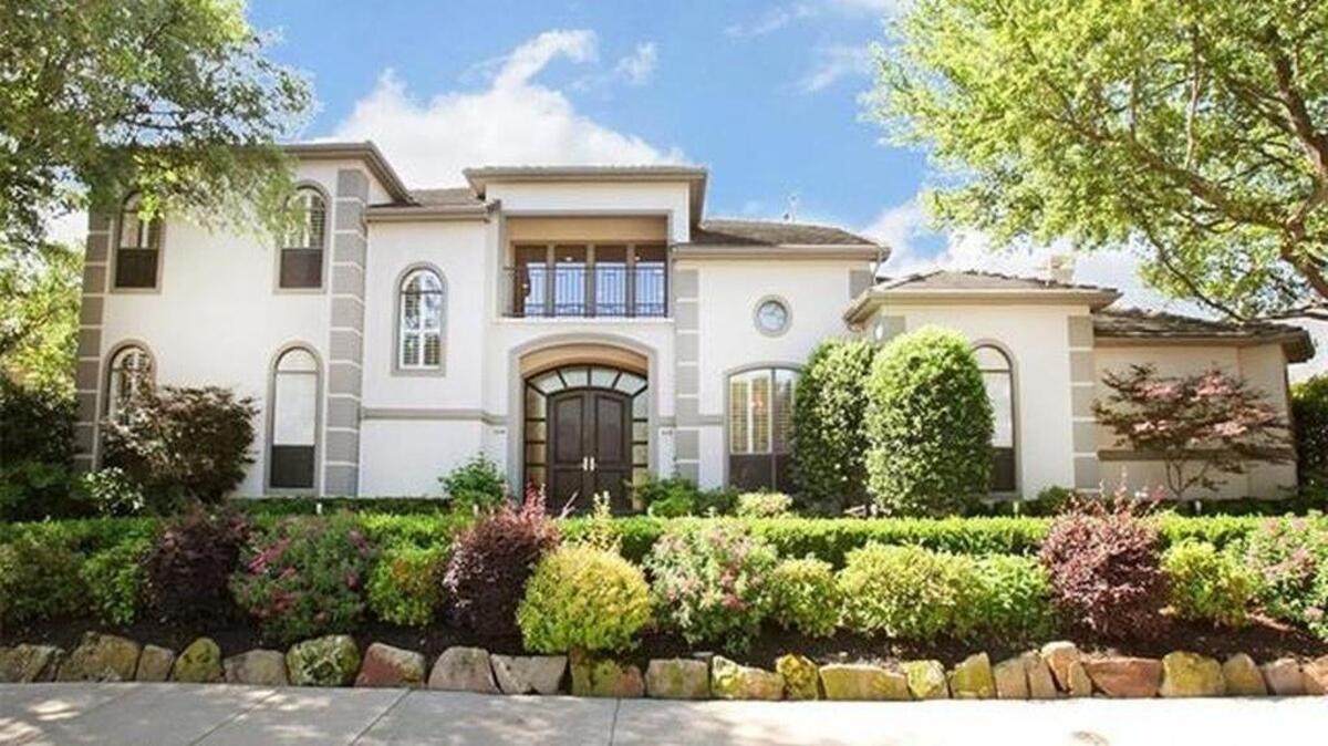 The front of Tony Romo’s house in Irving.
