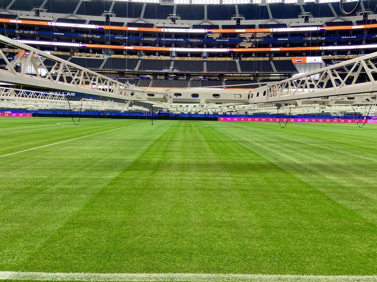 A view of the field at AT&T Stadium in advance of the World Cup on Wednesday in Arlington
