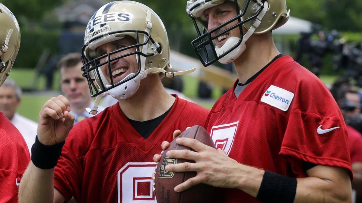 
The Cowboys expected Drew Brees (9) to get the nod over Luke McCown (7) after Brees missed last week’s game with a bruised rotator cuff. 
