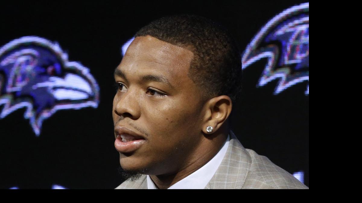 
Running back Ray Rice has not played since he was released by Baltimore after video surfaced of him punching his then-fiancée Janay Palmer.
