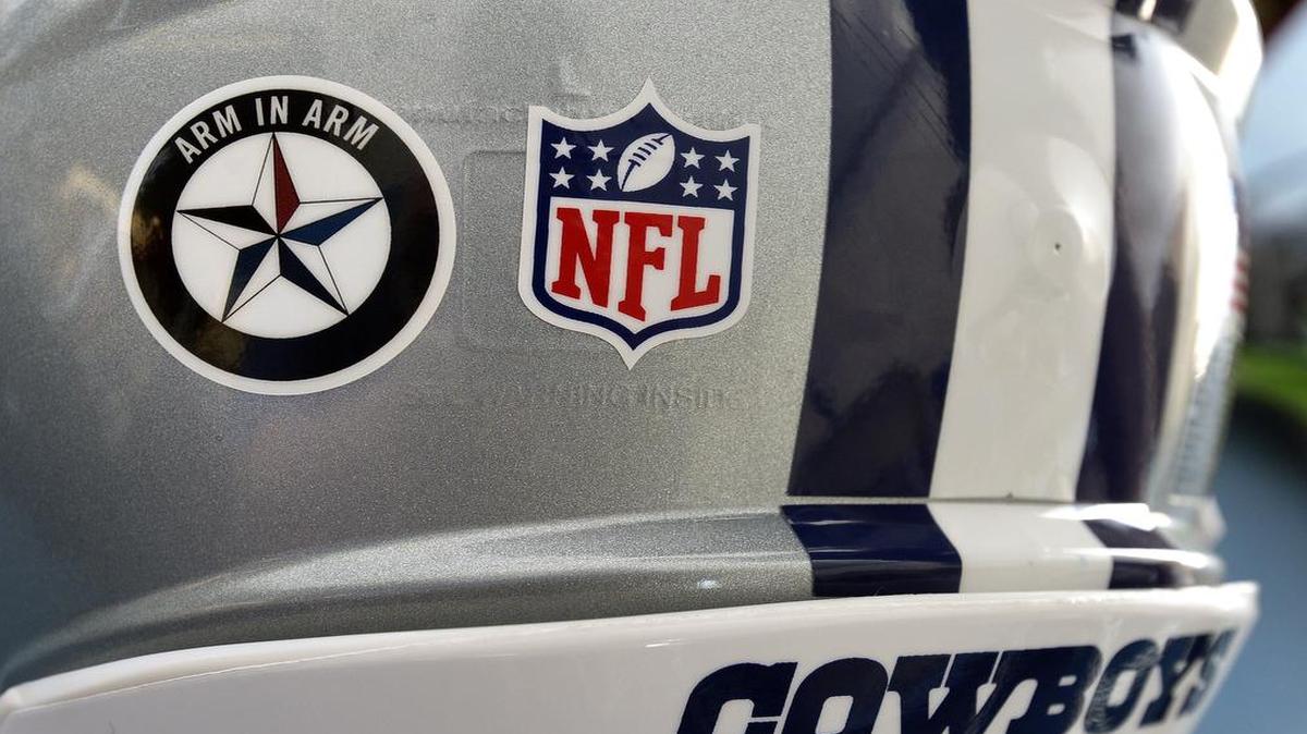 The Dallas Cowboys will not be allowed to wear their “Arm in Arm” decal during the preseason.