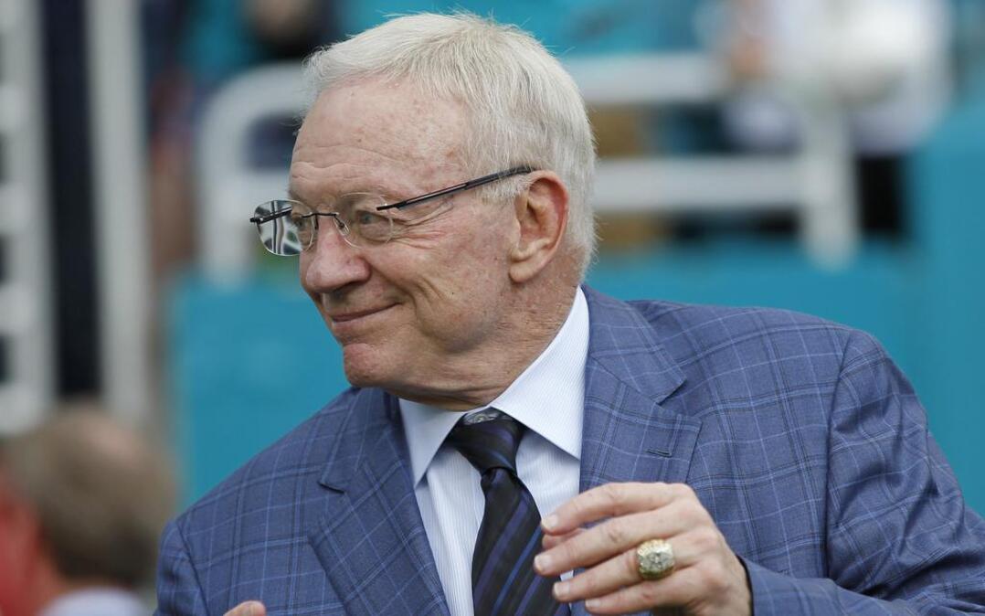 Cowboys owner Jerry Jones walks on the field before a game against the Miami Dolphins in November.
