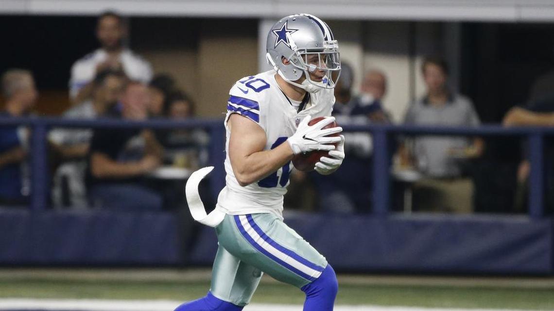 Dallas Cowboys punt eturner Ryan Switzer scored on an 83-yard return near the end of the first half Thursday night againsat the Washington Redskins at AT&T Stadium.