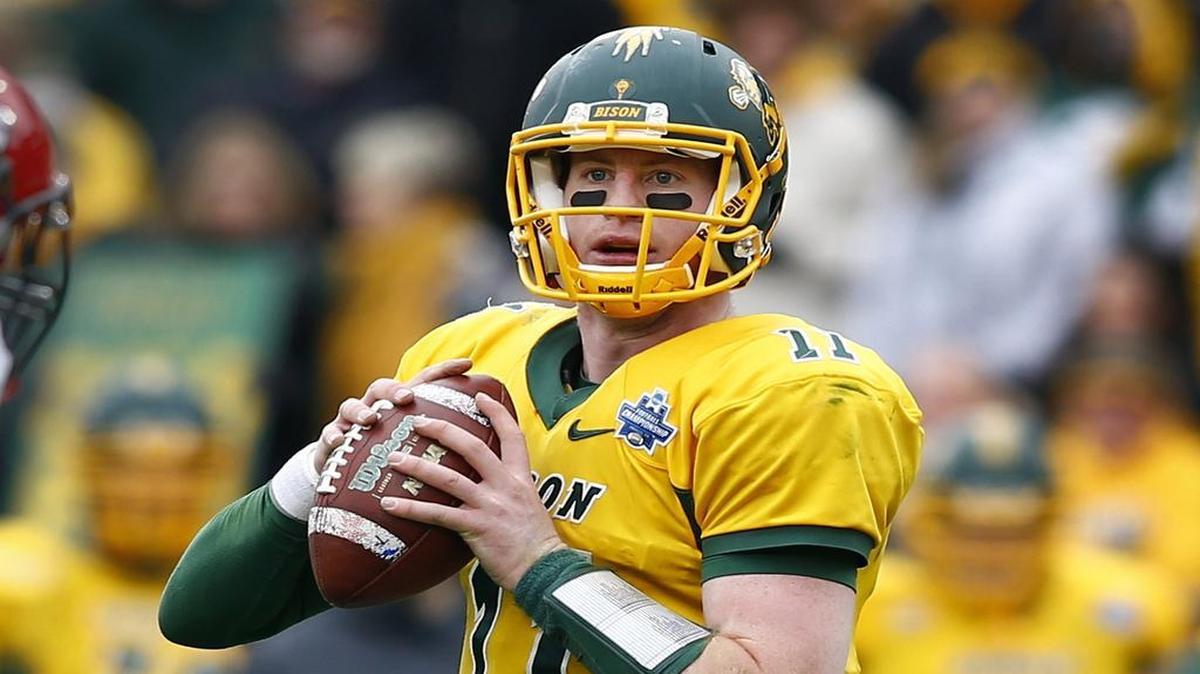 Dallas Cowboys coaches will get a close look at North Dakota State quarterback Carson Wentz at the Senior Bowl workouts this week.