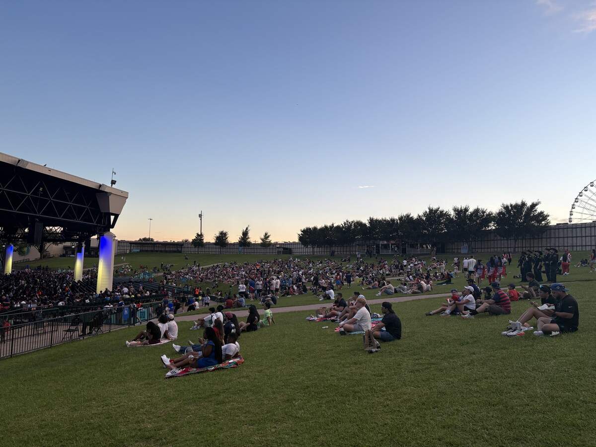 Fans came to the FIFA Fan Festival on Friday, June 12, 2026, at Fair Park in Dallas to watch the U.S. play its World Cup opener against Paraguay.