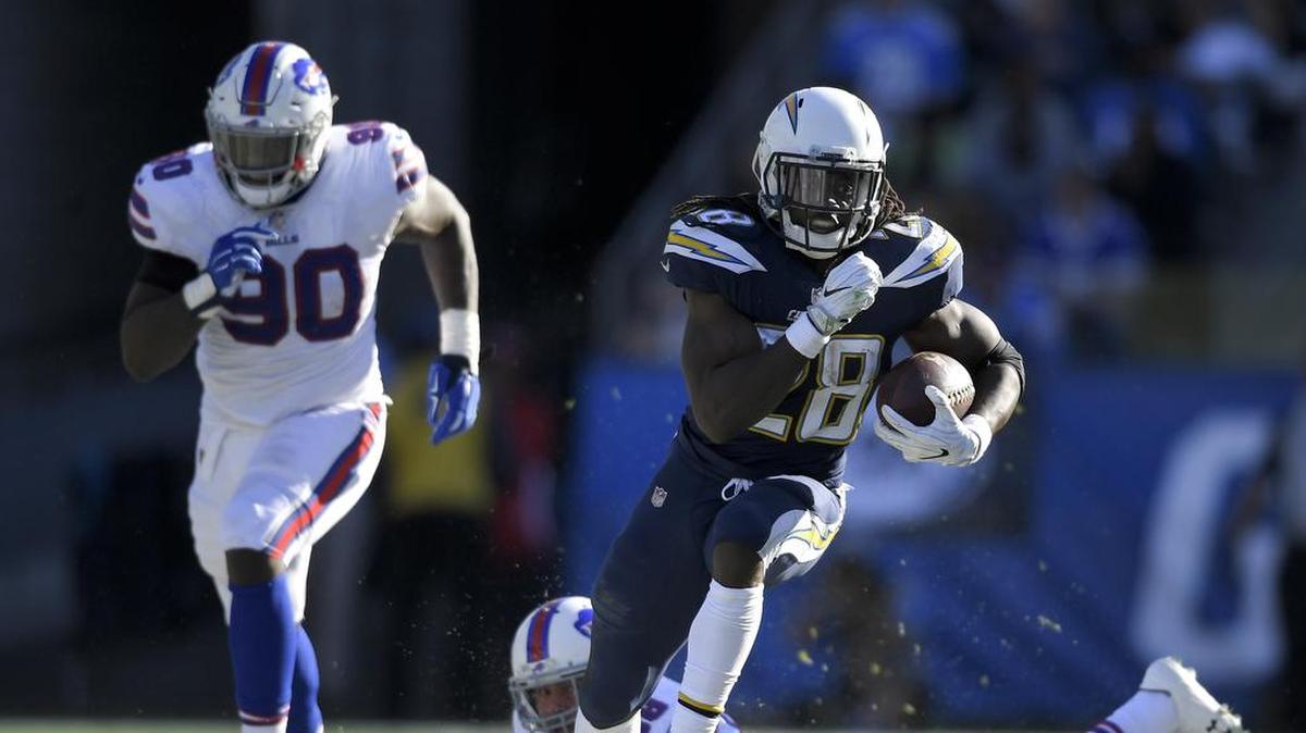 Los Angeles Chargers running back Melvin Gordon is a hard runner who nearly always falls forward for extra yards.