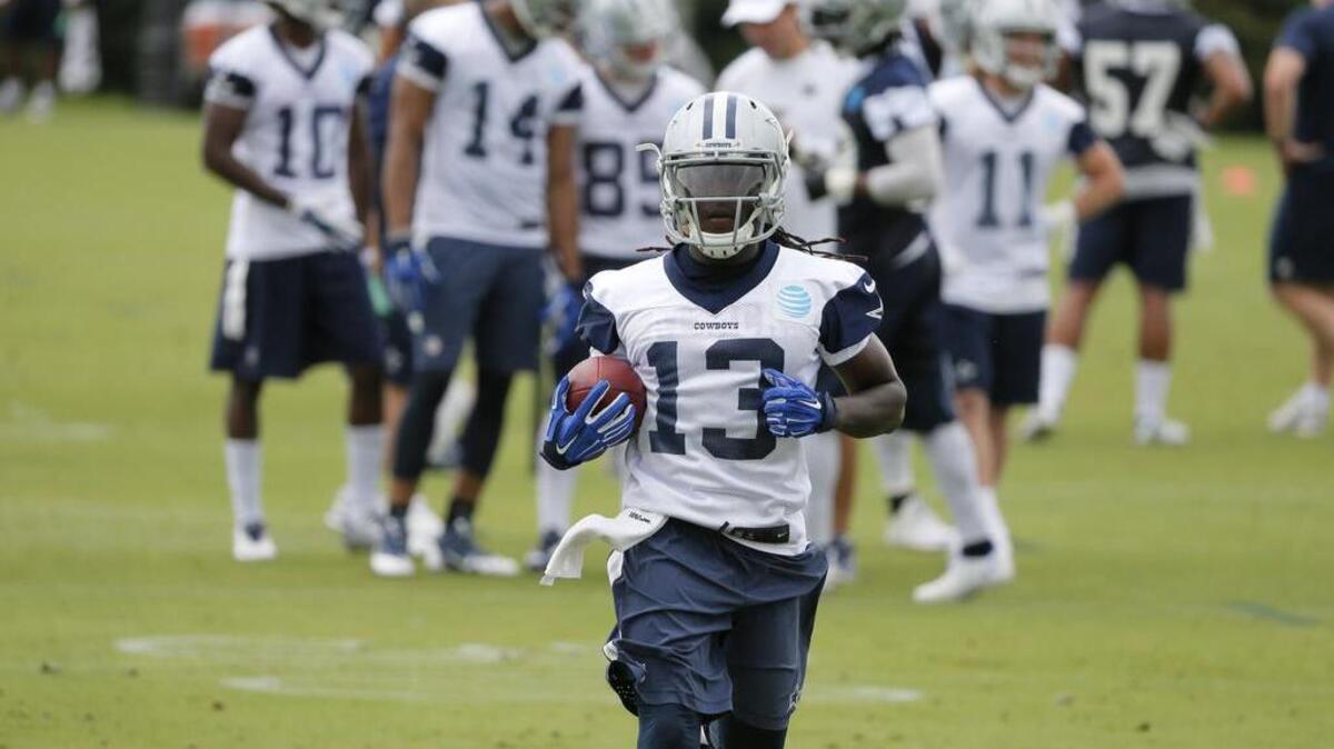 Dallas Cowboys wide receiver Lucky Whitehead (13) feels fortunate he was not at a night club where Aqib Talib was shot early Sunday morning.