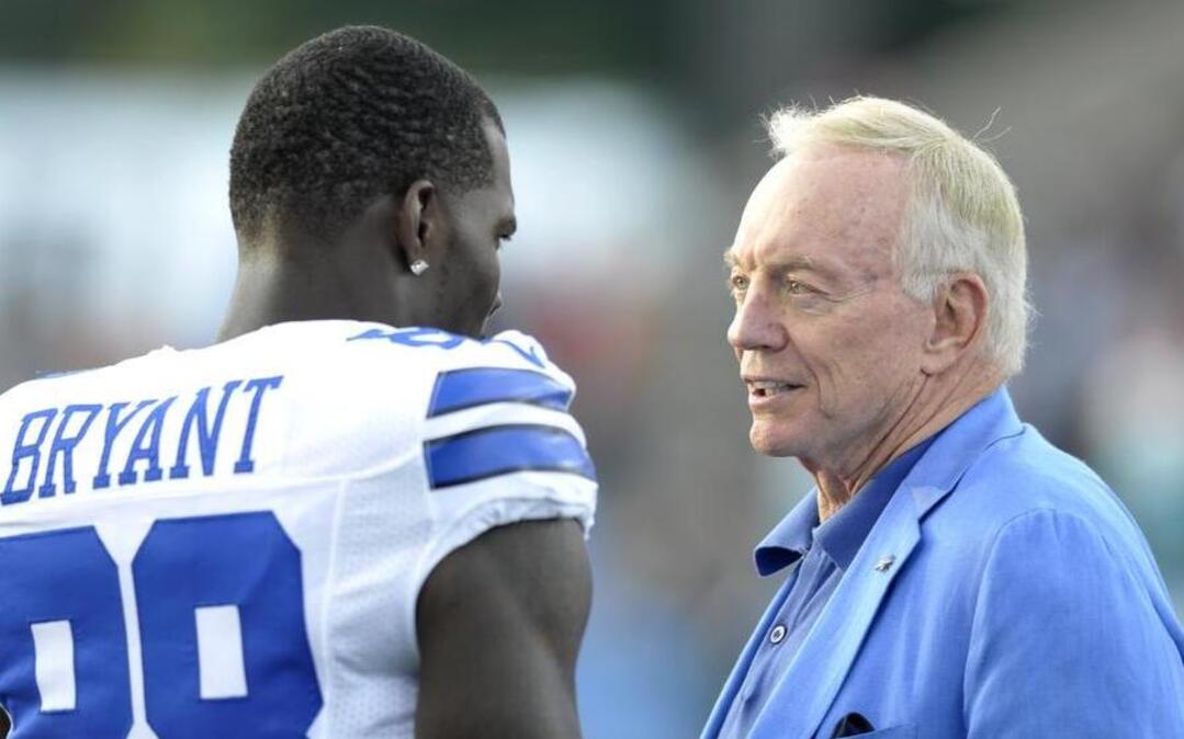 
Dallas Cowboys owner Jerry Jones and wide receiver Dez Bryant haven’t had any conversation about a contract extension lately.
