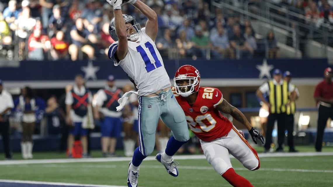 Dallas Cowboys wide receiver Cole Beasley caught two touchdowns against Kansas City.