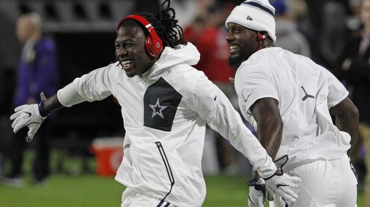 Dallas Cowboys wide receiver Lucky Whitehead (13, left) is ready to move forward after missing a team meeting and been left home for last Sunday’s 10-7 loss to the New York Giants.