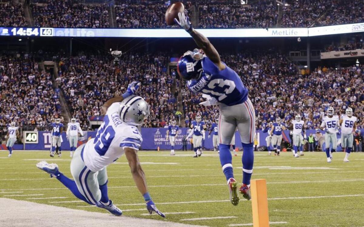 
Odell Beckham Jr. made one of the greatest catches in NFL history against Brandon Carr on Nov. 23, 2014, but the Cowboys won the game 31-28.


