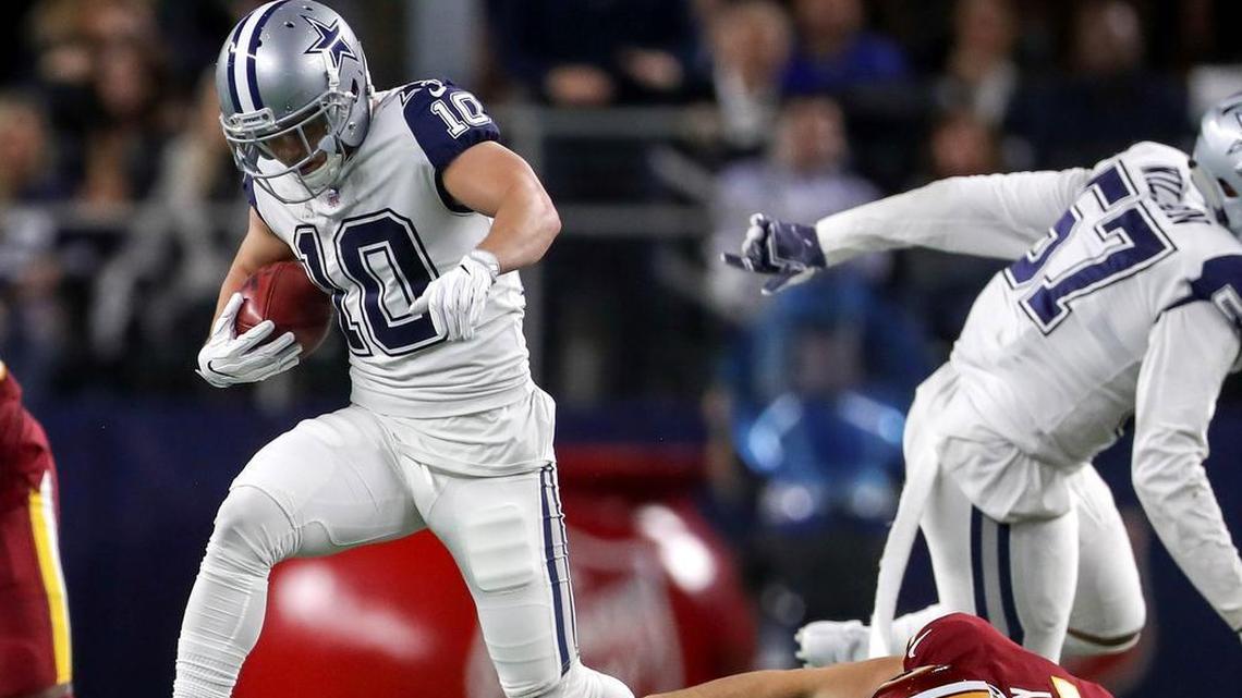 Dallas Cowboys rookie Ryan Switzer returns a punt 83 yards for a touchdown against the Washington Redskins.