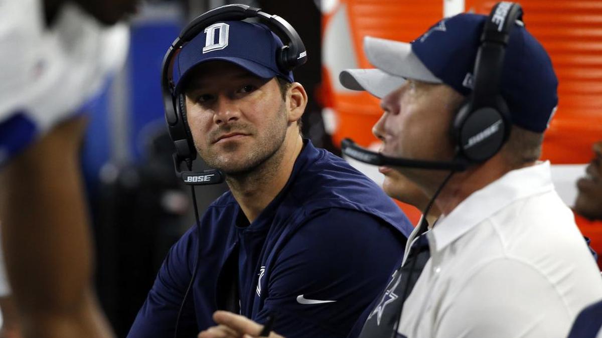 Cowboys quarterback Tony Romo (left) has a future as an offensive coordinator, owner Jerry Jones said.