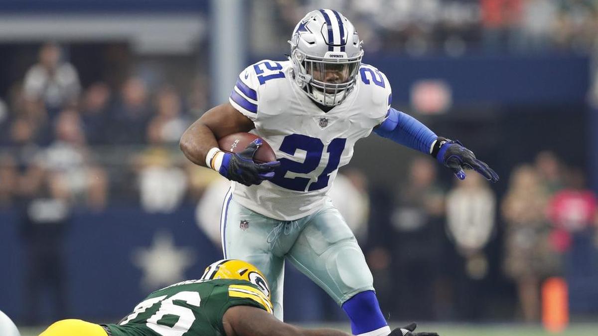 Ezekiel Elliott leads the Cowboys with 393 rushing yards.