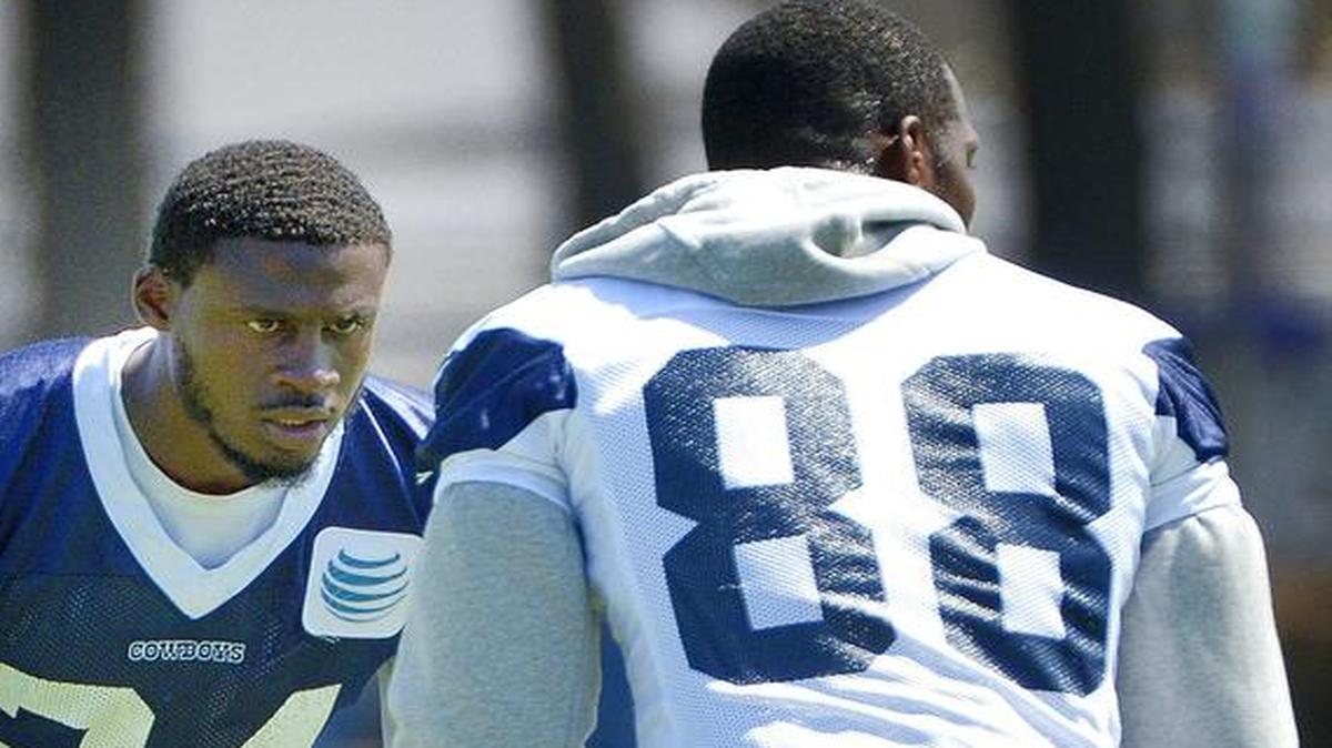 
Dallas Cowboys receiver Dez Bryant (88) lines up against cornerback Morris Claiborne (24) in a recent walk-through.
