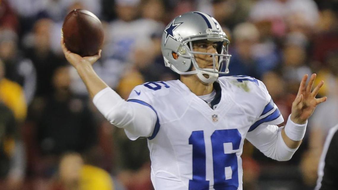 Dallas Cowboys quarterback Matt Cassel’s 73.5 passer rating ranks 31st in the NFL.