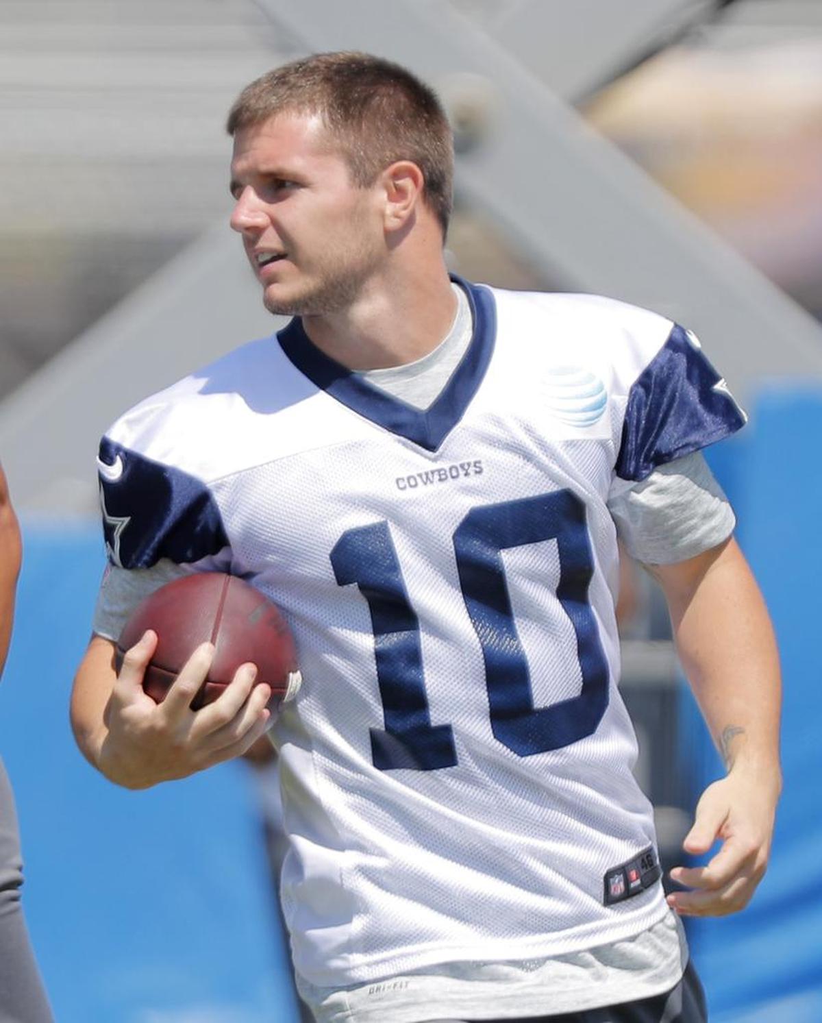 Dallas Cowboys wide receiver Ryan Switzer (10) works out as the Dallas Cowboys hold training camp in Oxnard, California, Tuesday, August 8.