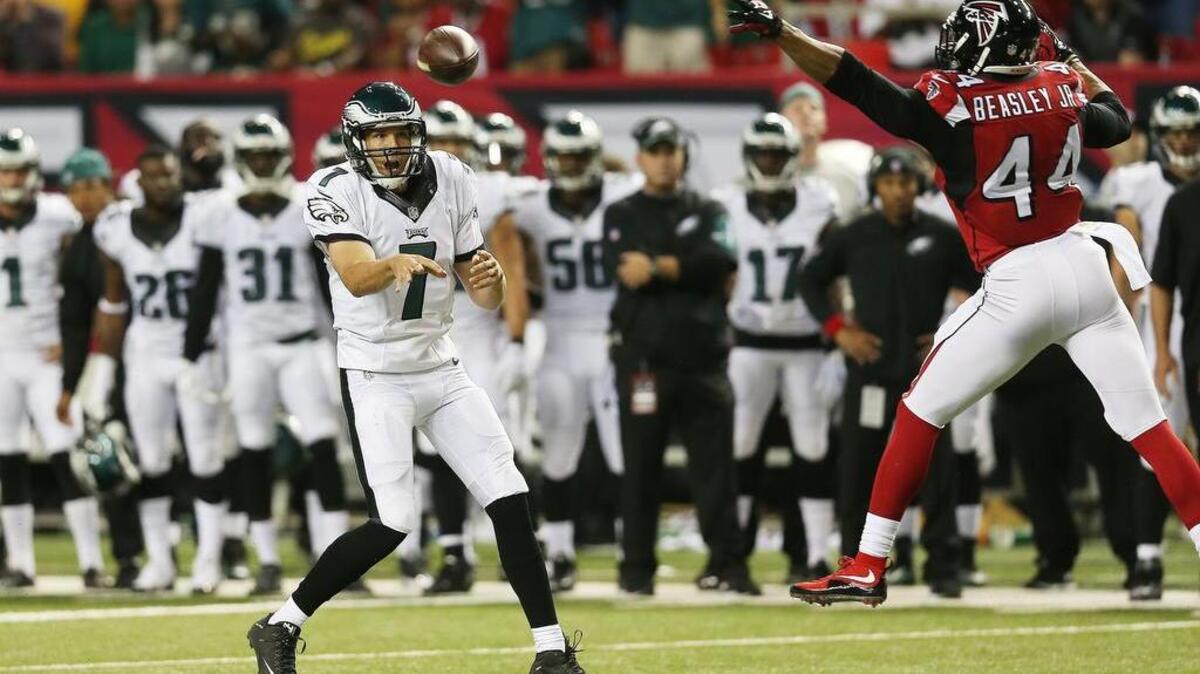 
Quarterback Sam Bradford, playing his first game in 23 months, got the Eagles in gear in the second half Monday in Atlanta.

