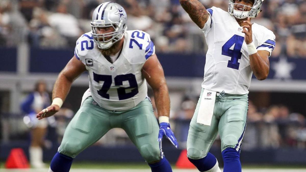 Travis Frederick (72) hasn’t allowed a sack since the 2014 season.