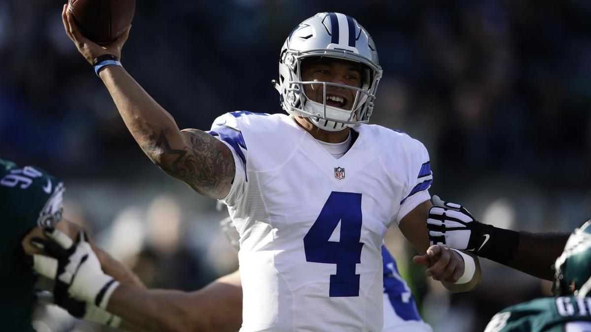 Cowboys quarterback Dak Prescott (4) will become the 20th rookie quarterback to start a postseason game.