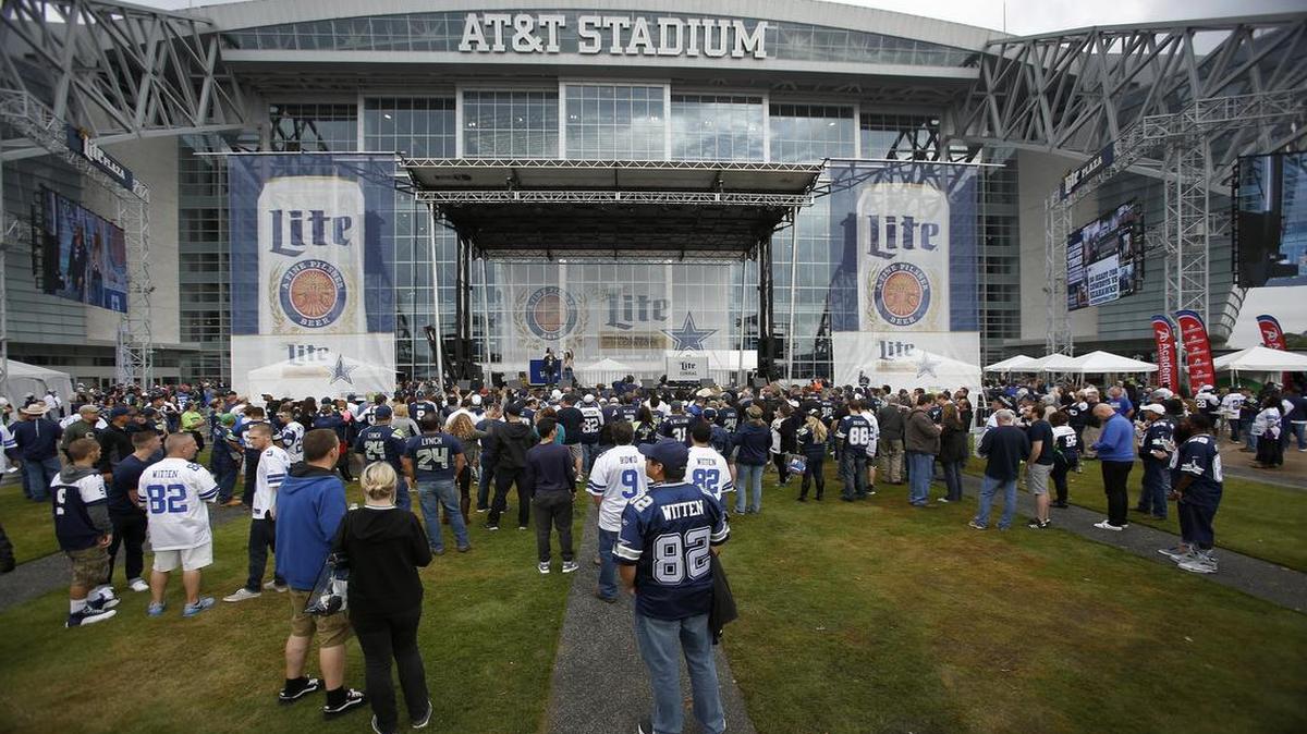 The Dallas Cowboys face the Carolina Panthers on Thanksgiving at AT&T Stadium. Miller Lite and AT&T Plazas open at 12:30 p.m. A game ticket is required for entry. Parking lots open at 10:30 a.m. Stadium entrance opens at 1:30 p.m.