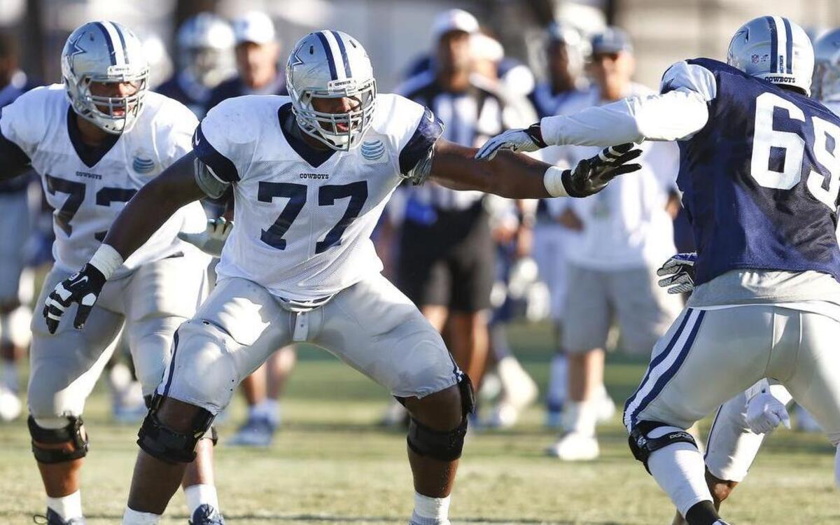 Dallas Cowboys tackle Tyron Smith is questionable for Sunday’s game at San Francisco.